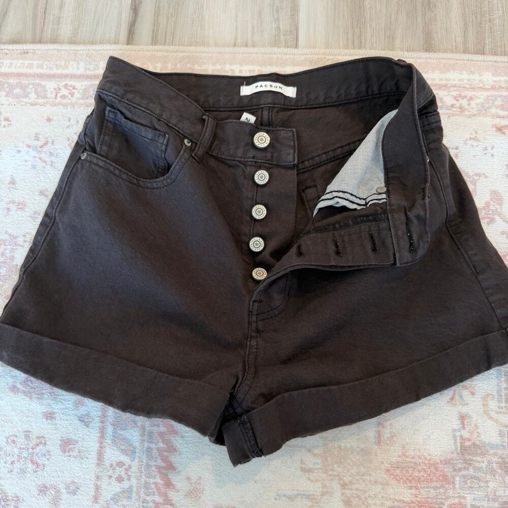 PacSun High Rise Rolled Denim Shorts Size 27